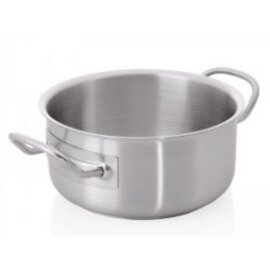 Bratentopf  KG 5000 1,5 ltr Edelstahl  Ø 160 mm  H 75 mm  | angeschweißte Kaltgriffe Produktbild