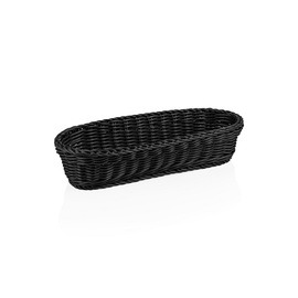 Baguettekorb PP schwarz | 400 mm x 160 mm H 80 mm Produktbild