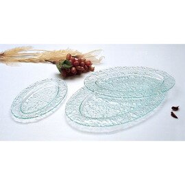 Platte, oval, Glas, 48 x 30 cm Produktbild