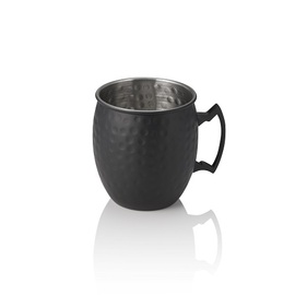 Moscow Mule Becher NOCTURN schwarz | 500 ml Ø 90 mm H 100 mm Hammerschlag Produktbild