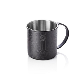 Moscow Mule Becher NOCTURN Tattoo schwarz | 450 ml Ø 90 mm mit Relief Produktbild