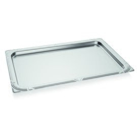 Bankettplatte | Buffetplatte GN 1/1 Edelstahl Reliefrand  L 530 mm  B 325 mm  H 20 mm Produktbild