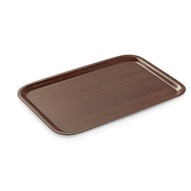 Tablett Holz braun melaminbeschichtet | rechteckig 600 mm  x 450 mm Produktbild
