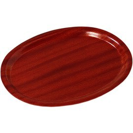 Tablett Holz melaminbeschichtet | oval 260 mm  x 200 mm Produktbild