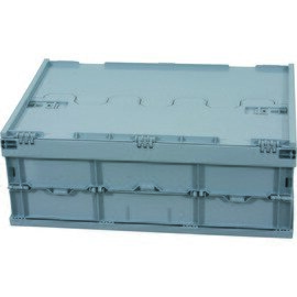GN Transportkasten| Lagerkasten  • grau  • klappbar | 600 mm  x 400 mm  H 320 mm Produktbild