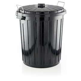 Abfallbehälter 55 ltr Kunststoff schwarz Ø 460 mm  H 550 mm Produktbild 0 L