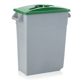Abfallbehälter 65 ltr Kunststoff grau  L 610 mm  B 275 mm  H 670 mm Produktbild 1 L