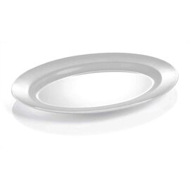 Platte Kunststoff weiß oval  L 250 mm  x 190 mm Produktbild