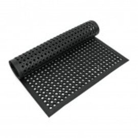 Fussbodenmatte perforiert rutschfest schwarz | 152,5 cm  x 91,5 cm  H 1,2 cm Produktbild