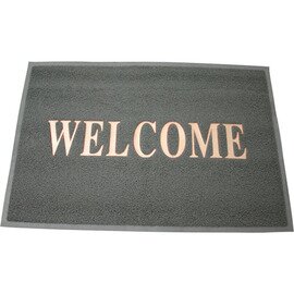 Schmutzfangmatte rutschfest grau Aufschrift WELCOME | 60 cm  x 40 cm Produktbild