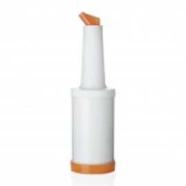 Dosierflasche | Vorratsflasche Kunststoff weiß orange 1000 ml Produktbild