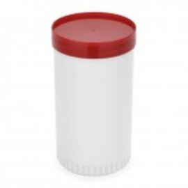 Vorratsbehälter mit Deckel Polypropylen weiß rot 0,85 ltr Produktbild
