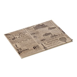 Burgerpapier Wrap & Go braun | schwarz Zeitungsmotiv | 250 mm x 200 mm Produktbild