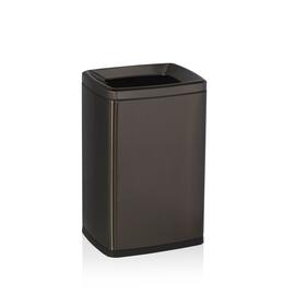 Abfallbehälter Edelstahl | schwarz | 20 ltr | 320 mm x 265 mm H 480 mm Produktbild