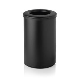 Abfalleimer Edelstahl | schwarz | mit Einwurföffnung oben | 40 ltr | Ø 355 mm H 550 mm Produktbild