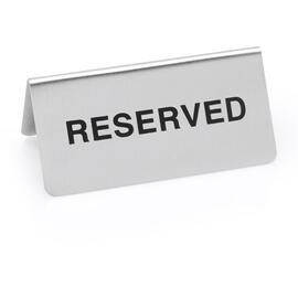 Tischaufsteller beschriftet mit RESERVED | 100 mm x 50 mm H 50 mm Produktbild
