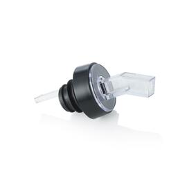 Ausgießer Kunststoff transparent | mit Lüftungsrohr | mit Sieb L 80 mm Produktbild