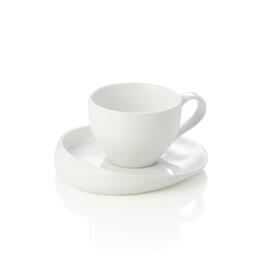 Espressotasse mit Untertasse | Porzellan weiß | 70 ml Ø 65 mm H 45 mm Produktbild