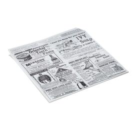 Takeawaytüte Wrap & Go | Zeitungsmotiv | weiß | schwarz | 130 mm x 140 mm Produktbild