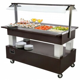 Buffet-Bar 4 mit Beleuchtung wengefarben | passend für 4 x GN 1/1 - 150 mm Produktbild