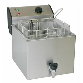 Elektro-Fritteuse 1x 12 Liter | 1 Becken 12 ltr 1 Korb | 400 Volt 6,4 kW Produktbild