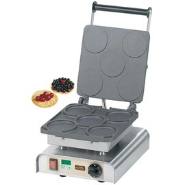 Waffeleisen antihaftbeschichtet  | Waffelgröße Ø 100 x H 9 mm (5x)  | 2200 Watt 230 Volt Produktbild