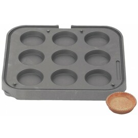 Tartlet-Backplatten T9 rund antihaftbeschichtet  | Waffelgröße Ø 75 - 90 x H 20 mm (9x) Produktbild