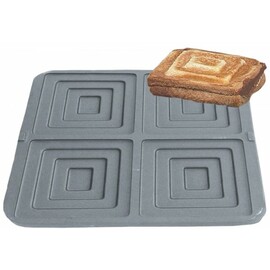 Backplatte Sandwich antihaftbeschichtet  | Waffelgröße 150 x 125 x H 25 mm (4x) Produktbild