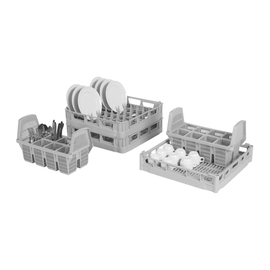 Spülmaschinenkorb-Set SK-SET 500 grau | 2 Tellerkörbe | 1 Universalkorb | 2 Besteckkörbe Produktbild