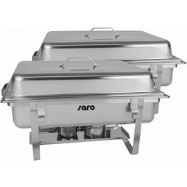 Chafing Dish Twin-Pack ELENA abnehmbarer Deckel  L 590 mm  H 292 mm Produktbild