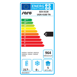 Unterbaukühltisch UGN 4100 TN 350 Watt 420 ltr | 4 Volltüren Produktbild 1 L