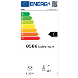 Tiefkühlschrank D 920 weiß mit 2 Glastüren | Umluftkühlung Produktbild 1 L