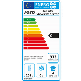 Gekühlter Arbeitstisch VIVIA S 901 S/S TOP 230 Watt | 2 Volltüren Produktbild 1 L