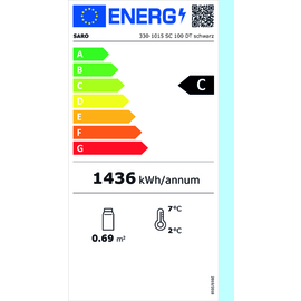 Kühlvitrine SC100DT inkl. 4 Roste | schwarz L 428 mm B 386 mm H 1110 mm Produktbild 1 S