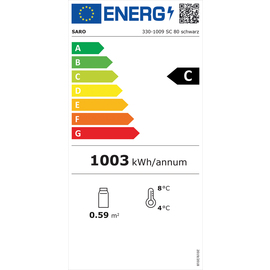 Kühlvitrine SC 80 schwarz 230 Volt | 3 Borde Produktbild 1 S