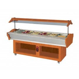 Buffet-Insel AMINA 4 walnussfarben passend für 4 x GN 1/1 Produktbild