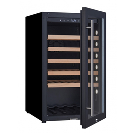 Weinkühlschrank WK 40 schwarz | Glastür | 5 Holzroste Produktbild