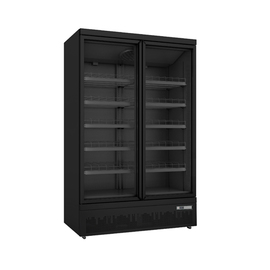 Tiefkühlschrank GTK 930 PRO schwarz mit 2 Glastüren | Umluftkühlung Produktbild