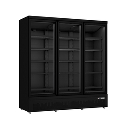 Tiefkühlschrank GTK 1480 S PRO schwarz mit 3 Glastüren | Umluftkühlung Produktbild