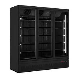 Getränkekühlschrank GTK 1530 schwarz mit 3 Glastüren | Statische Kühlung Produktbild