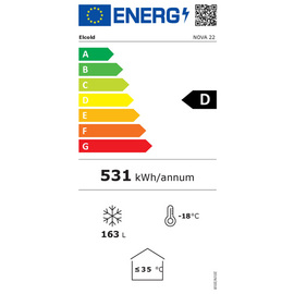 Gewerbetiefkühltruhe NOVA 22 mit Glasschiebedeckel L 764 mm B 694 mm H 867 mm Produktbild 1 L