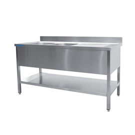 Spültisch | 2 Becken | Abtropfflächetyp rechts L 1200 mm x 700 mm H 850 mm Produktbild