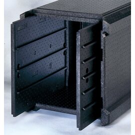 Box COMBI UNIVERSAL schwarz | 3|5 Einschübe 125 ltr  | 700 mm  x 580 mm  H 620 mm Produktbild