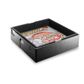 Thermobox Pizza Party / Family | EPP schwarz 62 ltr | 690 mm x 690 mm H 225 mm Produktbild 1 S