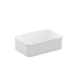 Salatbecken stapelbar, Material: Polystyrol, schlagfest, Farbe: weiß, Maße: 205 x 136 x 65 mm Produktbild