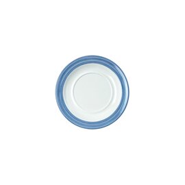 Untertasse | Melamin blau weiß | breiter Farbrand Ø 140 mm Produktbild