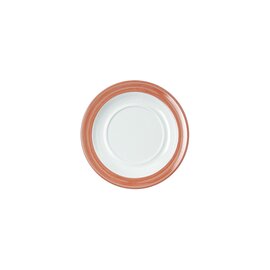 Untertasse | Melamin weiß orange | breiter Farbrand Ø 140 mm Produktbild