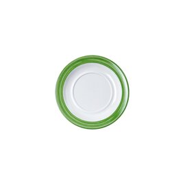 Untertasse | Melamin grün weiß | breiter Farbrand Ø 140 mm Produktbild