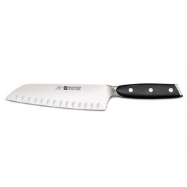 Santoku XLINE gerade Klinge Kullenschliff  | genietet | schwarz | Klingenlänge 17 cm Produktbild