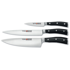 Messersatz CLASSIC IKON Messerstahl 3er-Set | genietet | schwarz Produktbild